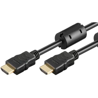 Goobay HDMI Kabel 61304 | HighSpeed UHD 4K 60Hz | 10m | HDMI-Stecker auf HDMI-Stecker | vergoldet | Ethernet | Schwarz