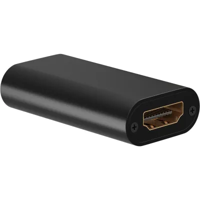 goobay HDMI-Signalverstärker 58491 | HDMI Repeater 4K@30Hz | Verlängerung bis 40m | Plug & Play | Aluminium | Schwarz