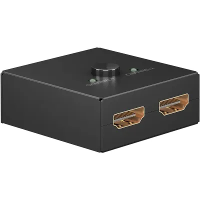Goobay HDMI-Umschaltbox 2 auf 1 Modell 58485 | HDMI Switch 1.4 | 4K @ 30Hz | 3D | manuell | bidirektional | schwarz