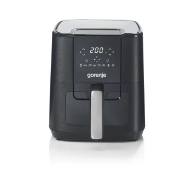 Gorenje Heißluftfritteuse AF1350DWB | Airfryer 5,4 L Korb | 1.350 Watt | Sichtfenster | 8 Programme | Antihaft | Schwarz