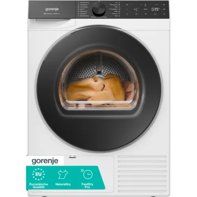 Gorenje Wärmepumpentrockner D5G68C | 8 kg | Energieklasse C | WiFi | 15 Programme | Anti-Allergie | FastDry Pro | Weiß