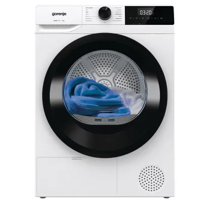 Gorenje Wärmepumpentrockner DHNE83 | 8 kg | TwinAir | Inverter Motor | 15 Programme | AutoDrain | Knitterschutz | Weiß