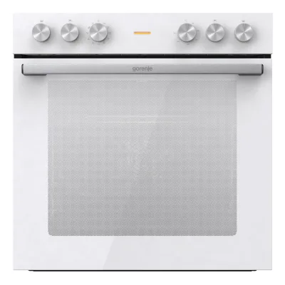 Gorenje Einbauherd-Set BC6715E02WK+ECD643BX | 77 l Backofen Umluft A | Glaskeramik-Kochfeld 60 cm | Bräterzone | Weiß, B-Ware