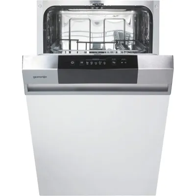 Gorenje Geschirrspüler Einbau GI520E15X | 45 cm | 9 Maßgedecke | Edelstahl | 5 Programme | 47 dB | Energieklasse E