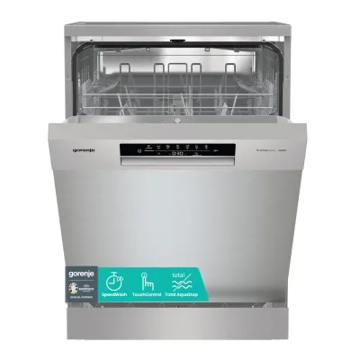 Gorenje Geschirrspüler GS642E90X | freistehend 60 cm | 13 Maßgedecke | SpeedWash | AquaStop | Edelstahl | silber