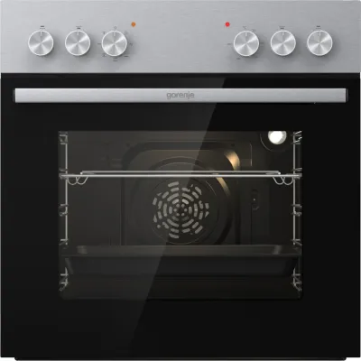 Gorenje Herdset BCA6715AO1X41 + ECDA641SC | Einbauherd Umluft | Glaskeramik Kochfeld 4 Zonen | Edelstahl | Schwarz