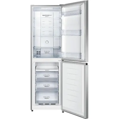 Gorenje Kühl-Gefrierkombination NRK418ECS4 | NoFrost Plus | 256l | LED | EEK E | 182,4x55x55,7cm | silber