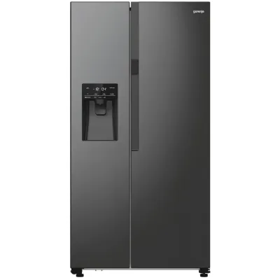 Gorenje Side-by-Side Kühlschrank NRR9185ESBXL | 566L | NoFrost Plus | Eis- & Wasserspender | Inverter | Schwarz (B-Ware)