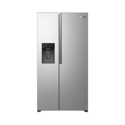 Gorenje Side-by-Side Kühlschrank NRS917E61X | 528L | NoFrost Plus | Ice-& Wasserspender | Edelstahl | 178,6x91,1x61,5cm