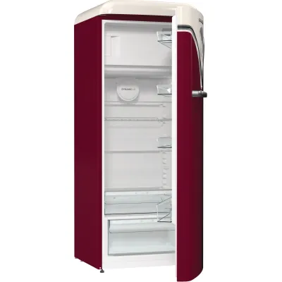 Gorenje Kühl-Gefrierkombination OBRB615DR | Retro Kühlschrank | 247l | FrostLess | Inverter-Kompressor | Burgundy
