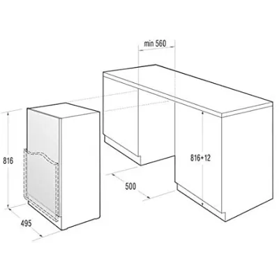 Gorenje Einbaukühlschrank RBIU 309EP1 | Unterbau | 68 l Kühlteil | 4*-Gefrierfach | dekorfähig | E | 82 cm | weiß