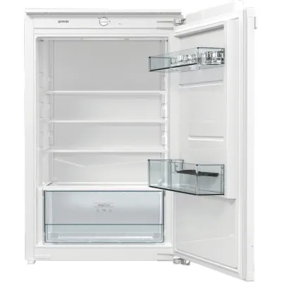 Gorenje Einbau-Kühlschrank RI209EE1 | 131l | Festtür | CrispZone mit Feuchteregler | LED | leise 35 dB | E | 88cm | Weiß