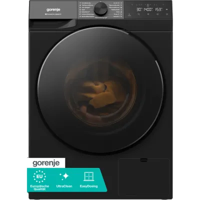 Gorenje Waschmaschine W53G484A3P1B | 8 kg | 1400 U/min | Energieklasse A | WLAN | Dampffunktion | Schwarz