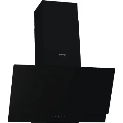 Gorenje Kamin-Dunstabzugshaube WHI849EB | 80 cm | 608 m³/h | schräge Bauweise | TouchControl | LED | Schwarz Glas