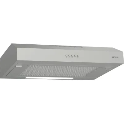Gorenje Unterbau-Dunstabzugshaube WHU629ES/S | 60 cm | 200 m³/h Abluft/Umluft | 3 Stufen | LED | Edelstahl/Silber