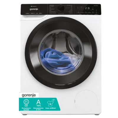 Gorenje Waschmaschine WPNA94A1TS | 9 kg | 1400 U/min | A | Dampffunktion | WLAN | AquaStop | 15 Programme | weiß/schwarz