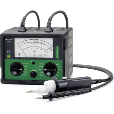Gossen Metrawatt Isolationsmessgerät Metriso 1000A M540C | analog | 1000V | 0–400 MΩ | Batteriebetrieben