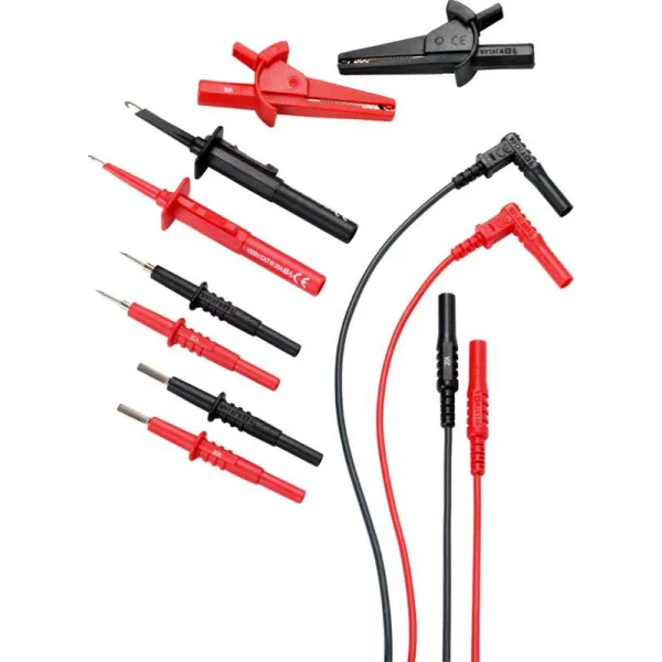Gossen Metrawatt Messkabelset KS-NTS Z110W | Multimeter Zubehör | 1000V CAT III | 20A | 4mm Stecker | rot/schwarz
