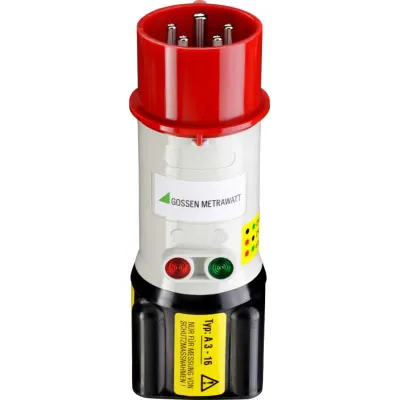 Gossen Metrawatt Drehstromadapter A3-16 GTZ3602000R0001 | 5-polig | 16A | CEE-Steckdose | Drehfeldanzeige | CAT IV | PVC