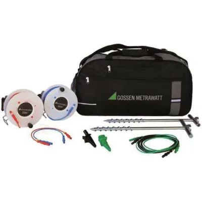 GOSSEN METRAWAT Messzubehörset Z593A | Erdungsmessung | Outdoor-Tasche | 4 mm Sicherheitsstecker | CAT III/IV