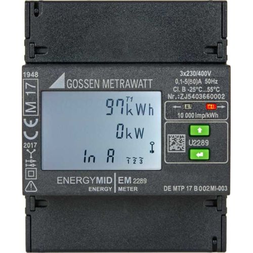 Bild: Gossen Metrawatt Energiezähler 4-Leiter-Netz 5(80) A 3x230/400V