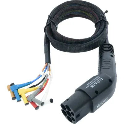 Gossen Metrawatt Prüfadapter Z525M | EVSE Adapter für E-Ladepunkte | 1-3-phasig | AC-Ladestation | Schwarz