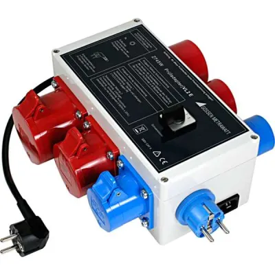 Gossen Metrawatt Prüfadapter VL2 E Z745W | für Drehstromverlängerung CEE bis 32A | CAT II | PVC | schwarz