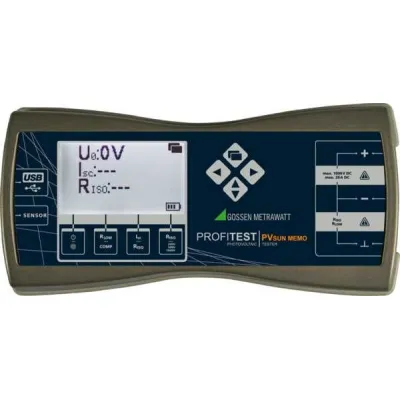 Gossen Metrawatt Prüfgerät PROFITEST PV SUN MEMO | PV-Module & Strings testen | bis 1000V/20A | Speicher | USB