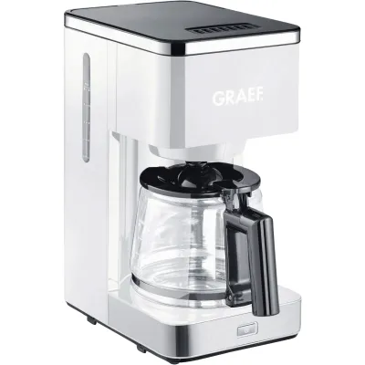 Graef Filterkaffeemaschine FK 401 | 10 Tassen | 1,25l | 1000W | Warmhaltefunktion | Tropfstopp | weiß