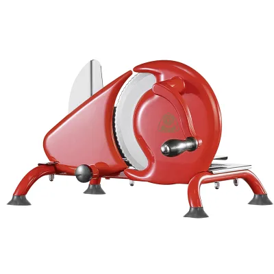 Graef Allesschneider H93EU Manuale | manuell | Edelstahlmesser 190mm | stufenlos 0-15mm | Retro Design | Rot