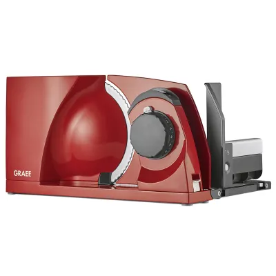 GRAEF Allesschneider MYtiny MT1003EU | klappbar | 170W | Wellenschliffmesser 170mm | Vollmetall | rot (B-Ware)