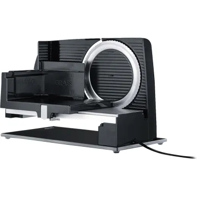 STYLE Elektro-Allesschneider S12002 | Metall | Edelstahlmesser Ø170mm | Schnittstärke 20mm | Schwarz