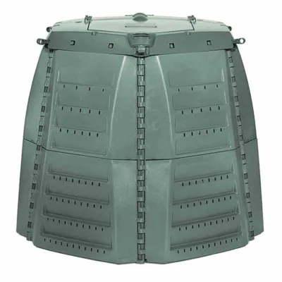 GARANTIA Komposter Thermo-Star 1000L | Schnellkomposter Garten | Thermolen Kunststoff | werkzeugfreie Montage | grün