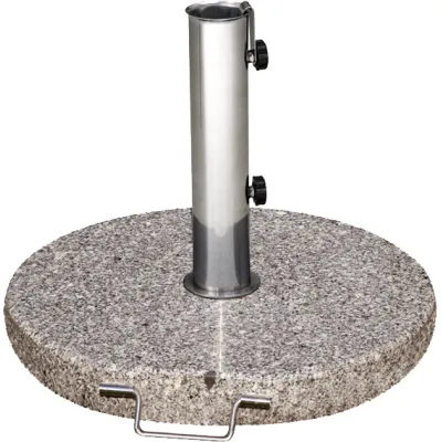 Granitständer.30kg grau rund mit Griff und Rollen