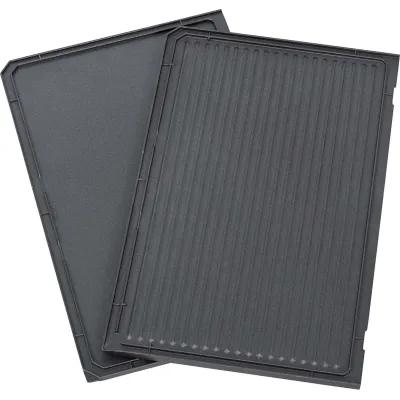 Grillplatte unten, geriffelt / glatt (anthrazit, für Kontaktgrill PG 4.3, PG 4.4