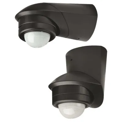 Grothe BM120sw Bewegungsmelder | 120° PIR | Aufputz | IP55 | 12m Reichweite | Unterkriechschutz | schwarz