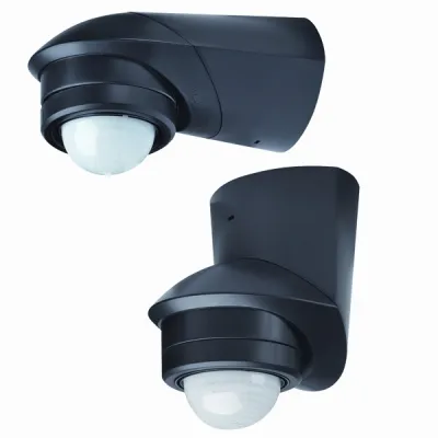 Grothe Bewegungsmelder BM360sw 5167044 | 360° PIR Bewegungsmelder | IP55 | Aufputz | 12m Reichweite | schwarz