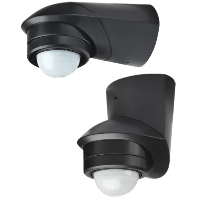 Grothe Bewegungsmelder BM360sw 5167044 | 360° PIR Bewegungsmelder | IP55 | Aufputz | 12m Reichweite | schwarz