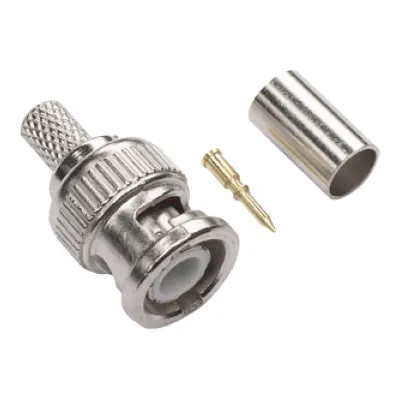 Grothe BNC-Set 1090/837 | BNC-Stecker RG59 75 Ohm | Crimp-Kontakte | 4-teilig | männlich | für Videoüberwachung