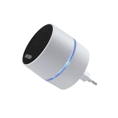 Grothe Funkgong CALIMA 400E 43640 | kabellose Türklingel | 500m Reichweite | 13 Melodien | Nachtlicht | LED-Ring | weiß