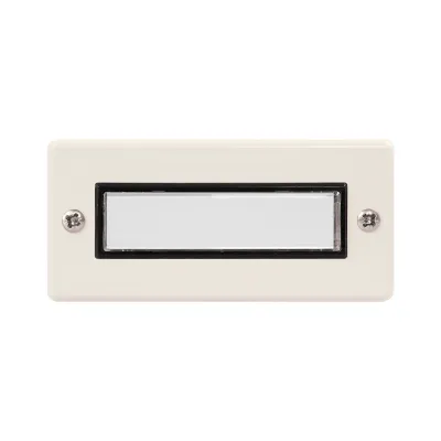 Grothe Etagenplatte Classic ETA 631 WS | Klingeltaster Aufputz 1-fach beleuchtet | weiß Kunststoff | 48x100x25 mm