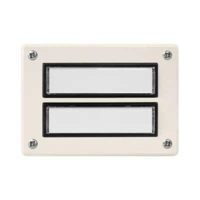 Grothe Klingeltableau ETA 632 WS / 55632 | Aufputz | 2 Tasten | beleuchtet | Namensschild | Kunststoff | weiß