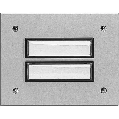 Grothe Etagenplatte ETA 802 EV1 | 2-fach Klingeltableau Unterputz | Aluminium silber | beleuchtet | wetterfest