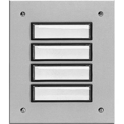 Grothe ETA 804 EV1 Klingeltableau Unterputz | 4 Taster | Aluminium silber eloxiert | beleuchtbar | witterungsbeständig