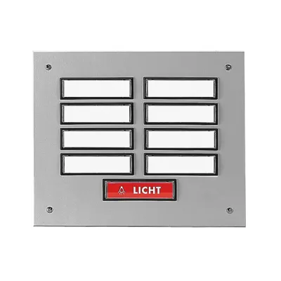Grothe Klingeltableau ETA 845 EV1 55829 | Unterputzmontage | 9 Tasten | Aluminium | beleuchtbar | silber