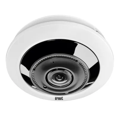 Grothe Fisheye Überwachungskamera VK 1099/680 | 12 MP | 360° Panorama | PoE | IR 5m | MicroSD | IP66 | Deckenmontage