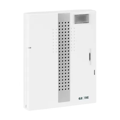Grothe Funkgong Empfänger MISTRAL 300M E 43301 | 500m Reichweite | 17 Melodien | Blitzlicht | weiß