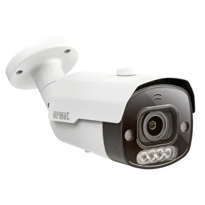Grothe IP-Bullet-Kamera VK 1099/512 | 5MP Überwachungskamera | PoE | 2,8-12mm Motor-Zoom | IR 30m | IP67 | Weiß