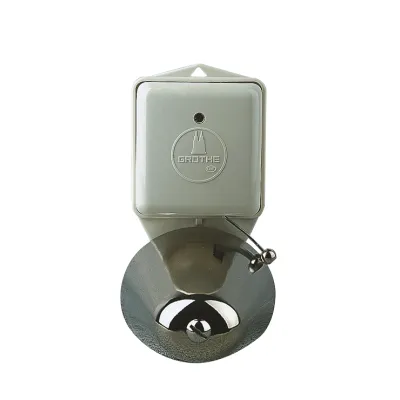 Grothe Klein-Läutewerk LTW 4477A | Klingel mechanisch 8-12V AC | 85dB | Schnellschlag | Schale Ø70mm | Aufputz | weiß
