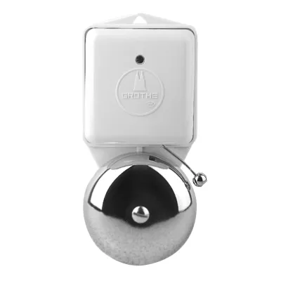 Grothe Klein-Läutewerk LTW 3371A 24091 | 230V AC | 85dB | Aufputz | Kunststoff weiß | Schalendurchmesser 70mm